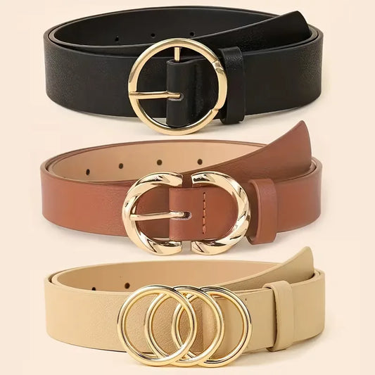 Smalle riem met metalen gespen