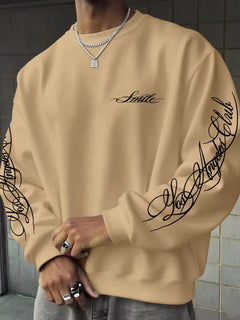 Sweatshirt met witte script lettering
