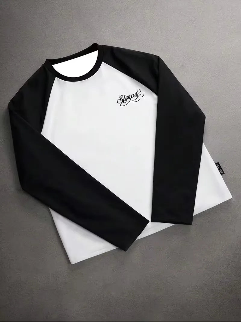 Longsleeve T-shirt met contrast