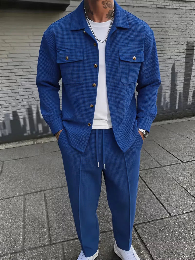 Lounge set met button-up cardigan