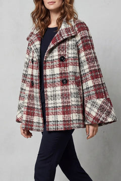 Cape jas met vintage ruit