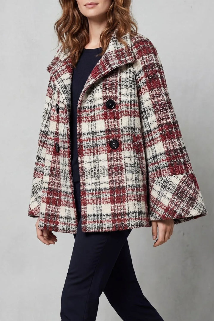 Cape jas met vintage ruit