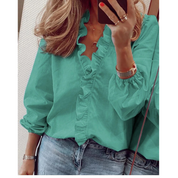 Femke | Chiffon blouse met pluches