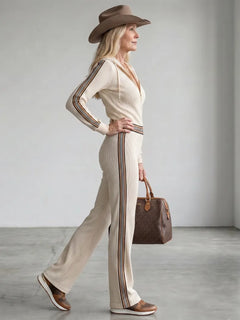 Jumpsuit met rits en capuchon