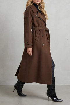Oversized wollen trenchcoat