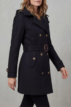 Hooded trenchcoat met ceintuur