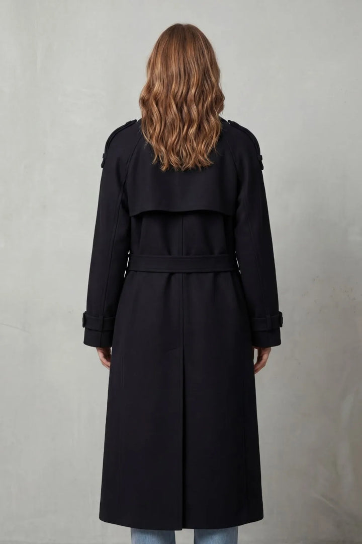 Oversized wollen trenchcoat