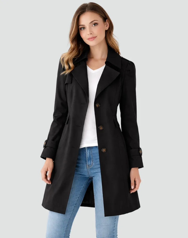 Trenchcoat slim fit met ceintuur