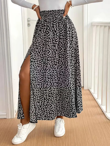 A-lijn rok met bloemen