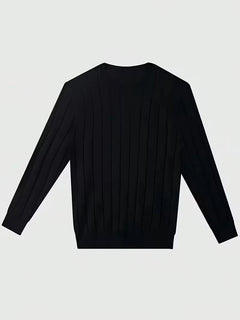 Ribbed sweater met ronde hals