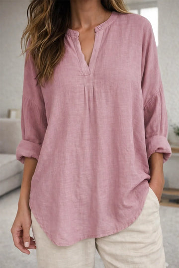 Shirt met mandarin kraag