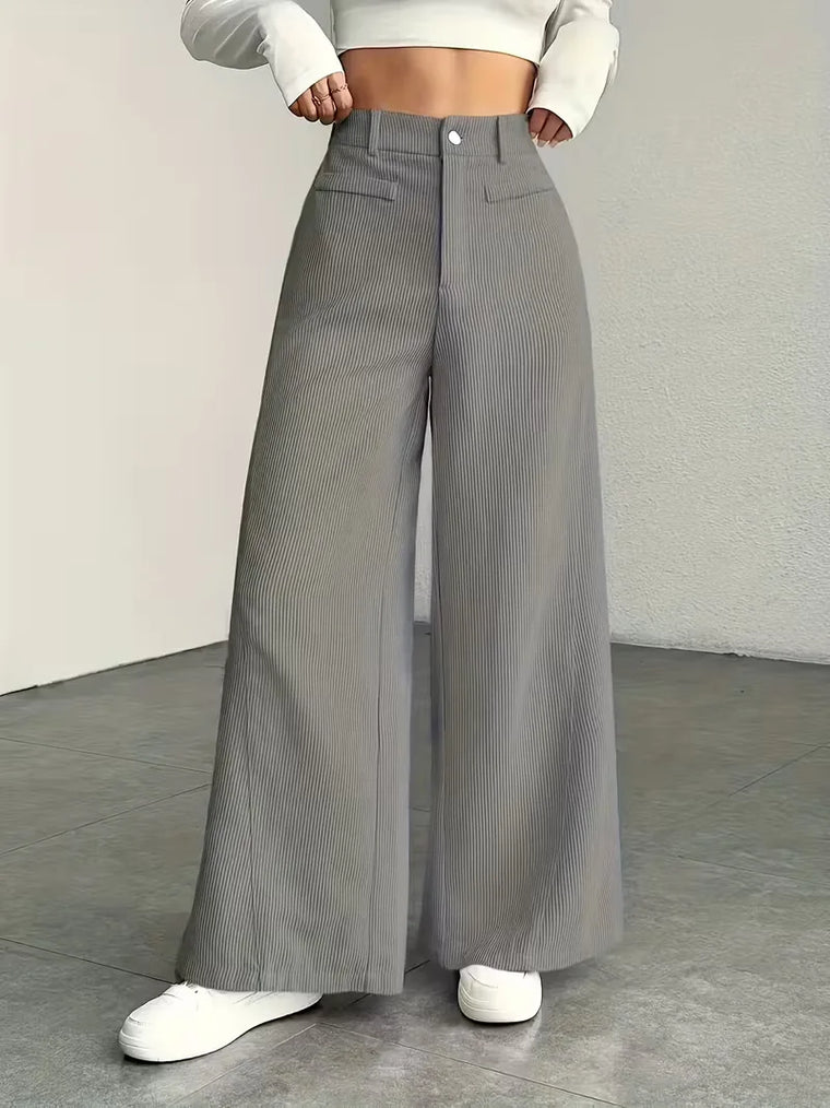 Wide leg broek met hoge taille