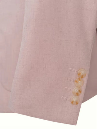 Blazer met V-hals en knopen