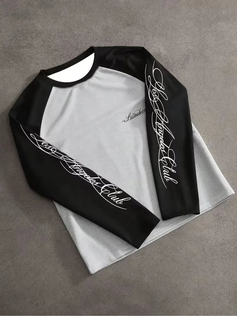 Longsleeve T-shirt met contrast