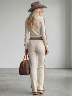 Jumpsuit met rits en capuchon