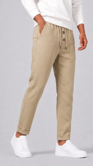 Chino's met elastische tailleband