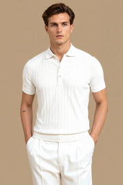 Stijlvolle Milan Polo met Verticale Streep