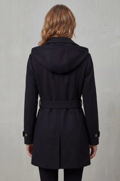 Hooded trenchcoat met ceintuur
