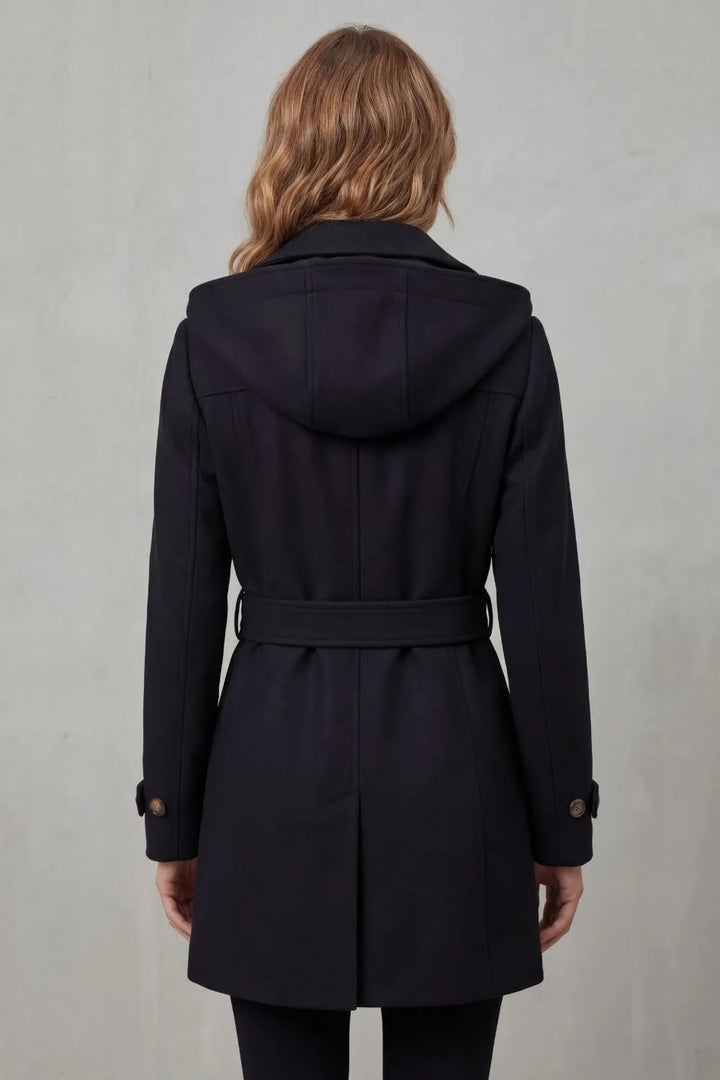 Hooded trenchcoat met ceintuur
