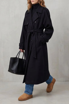 Oversized wollen trenchcoat