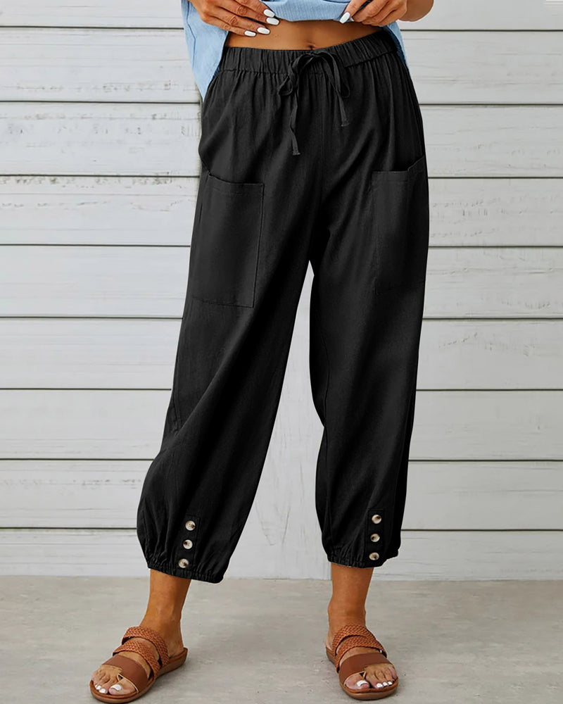 Nina | Losse broek met hoge taille