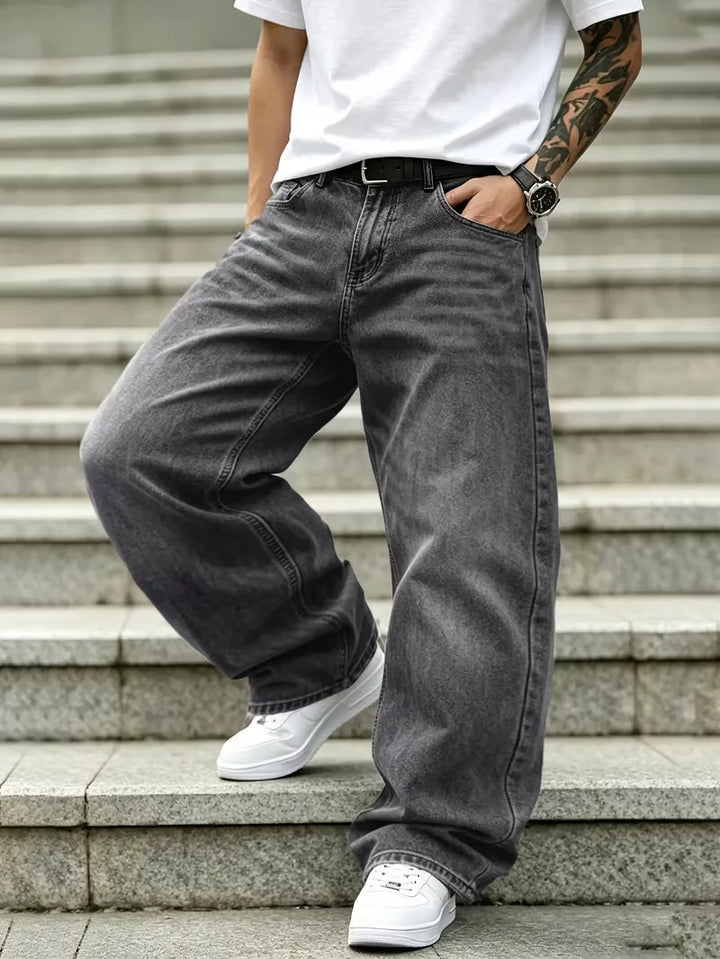 Loose fit jeans met meerdere zakken