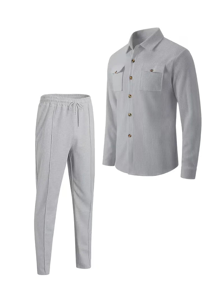 Lounge set met button-up cardigan