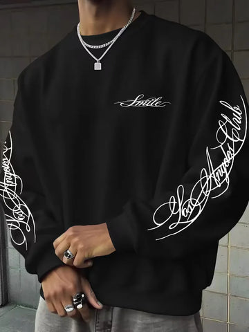 Sweatshirt met witte script lettering