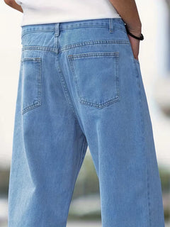 Straight jeans met mid-rise