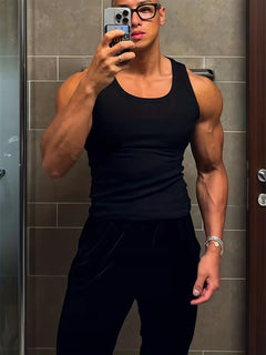 Tanktop slim fit ribbed