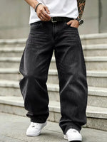 Loose fit jeans met meerdere zakken