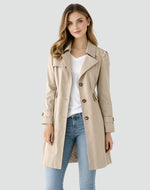 Trenchcoat slim fit met ceintuur
