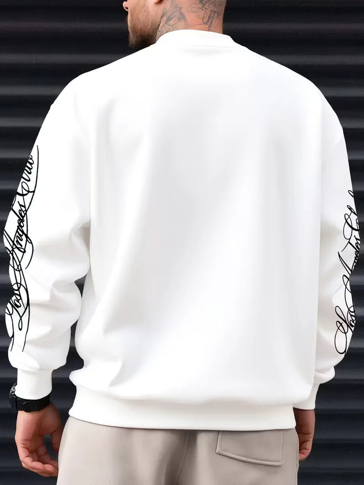 Sweatshirt met witte script lettering