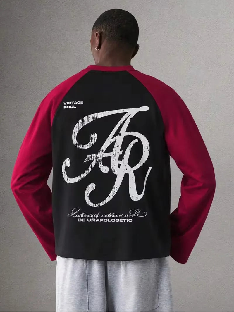 Longsleeve T-shirt met contrast