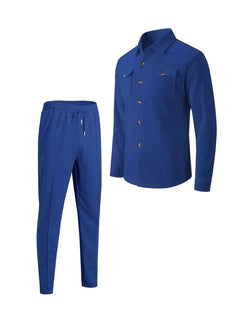 Lounge set met button-up cardigan