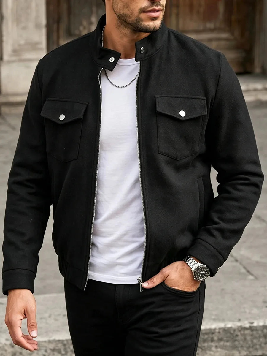 Bomberjack met collared neckline