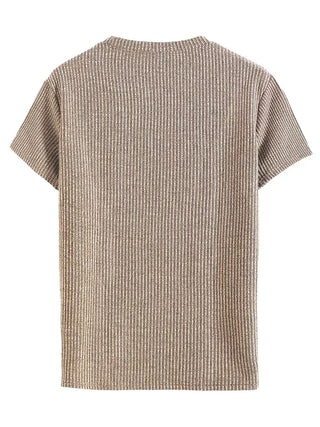 Casual heren T-shirt met jacquard patroon