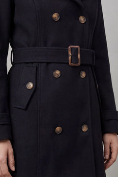 Hooded trenchcoat met ceintuur