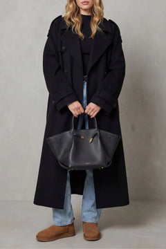 Oversized wollen trenchcoat