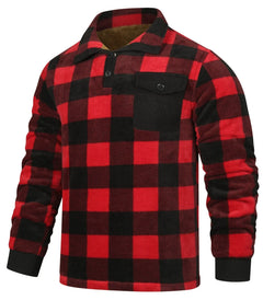 Trui met V-neck en ruitpatroon