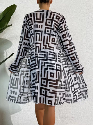 Driedelige set met geometrisch patroon
