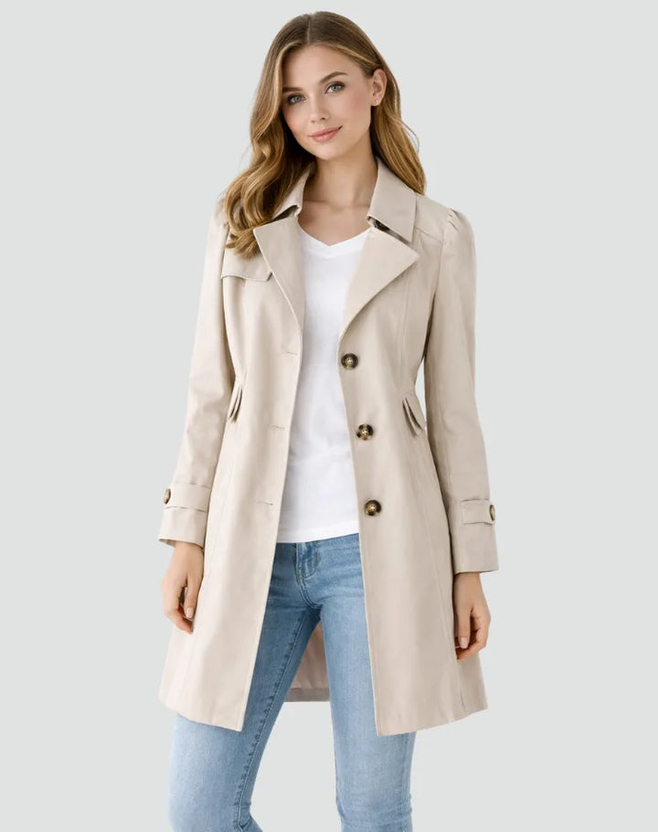Trenchcoat slim fit met ceintuur