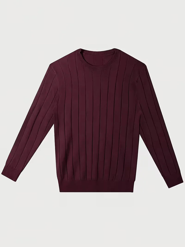 Ribbed sweater met ronde hals