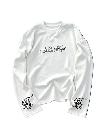 Longsleeve met cursieve print