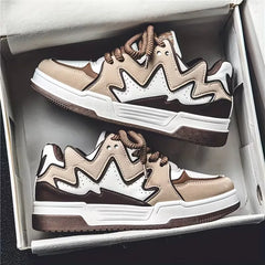 Lage sneakers met zigzag patroon