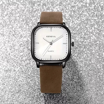 Analoge horloge met vierkante wijzerplaat