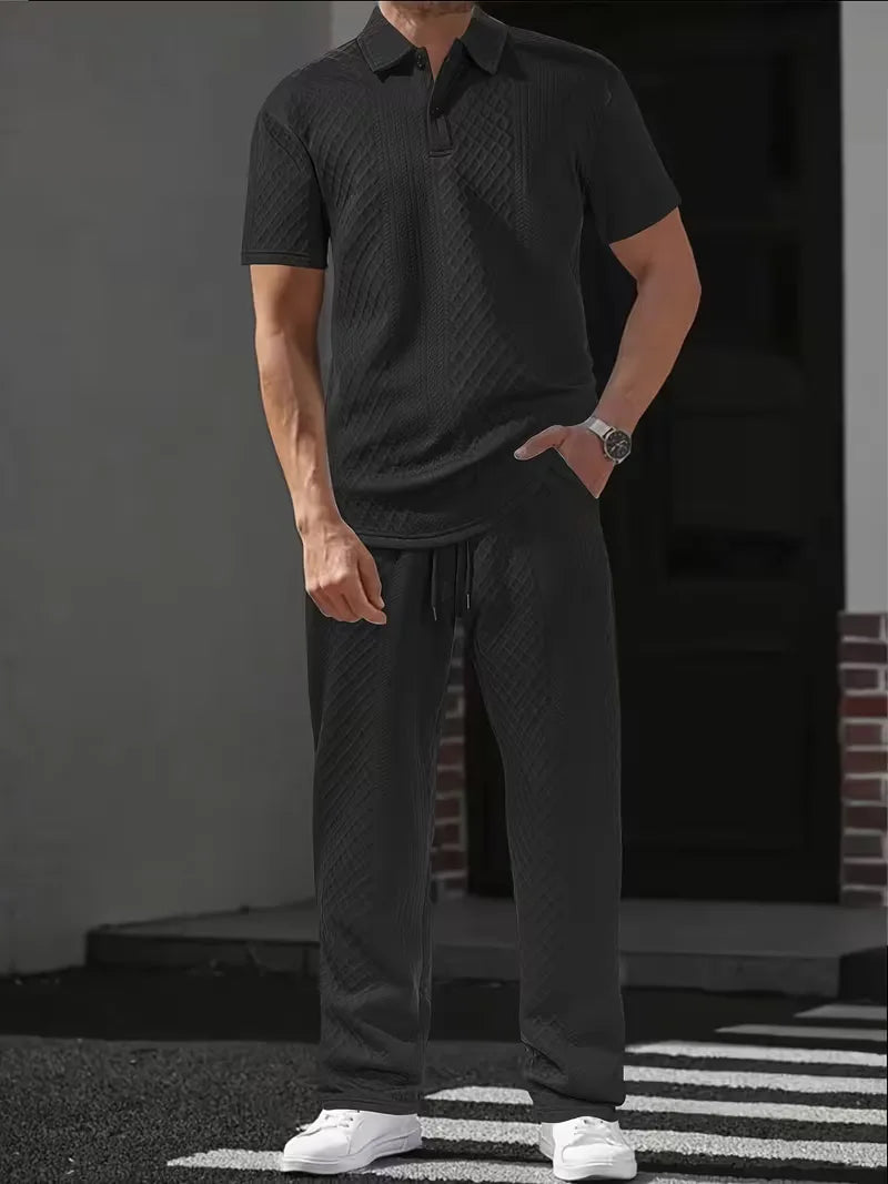 Lounge set met polo en broek