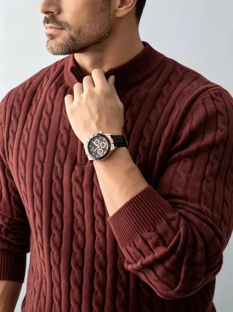 Kabeltrui met half-zip