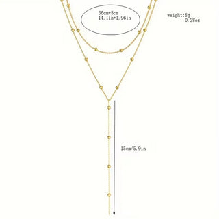 Ketting met rijstparels en franjes