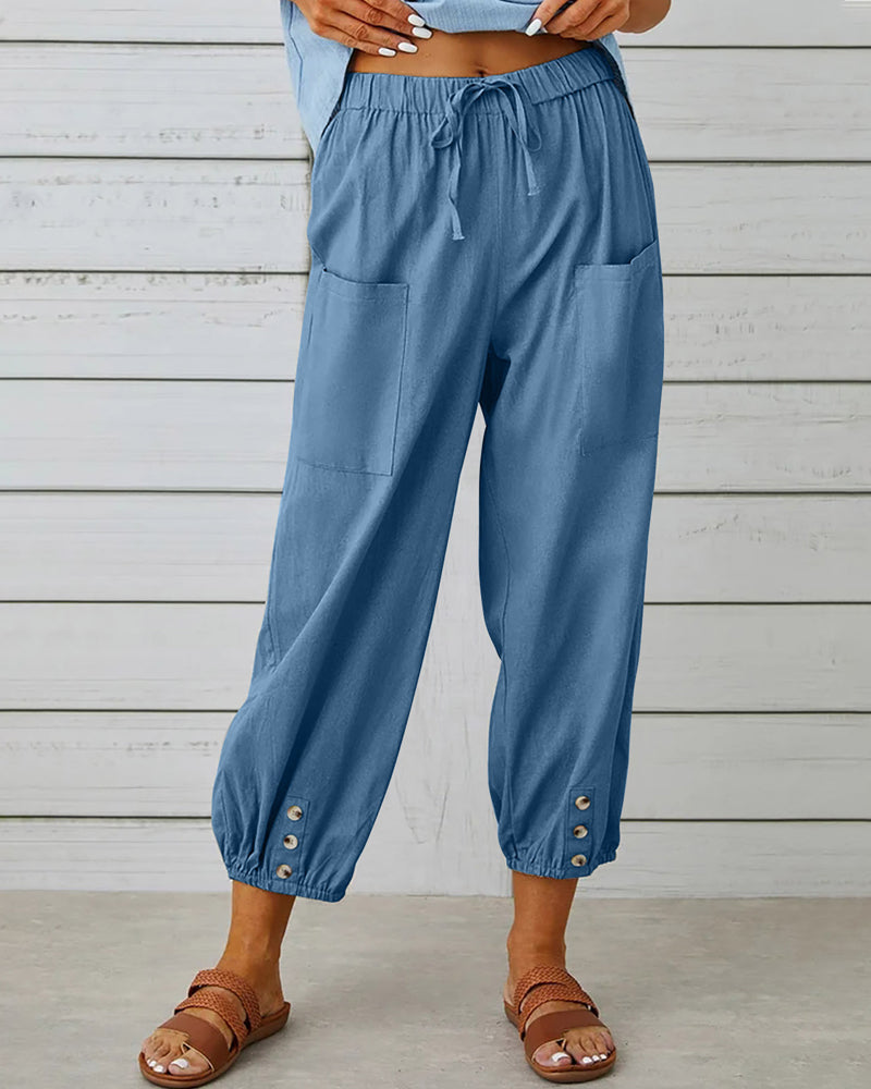 Nina | Losse broek met hoge taille